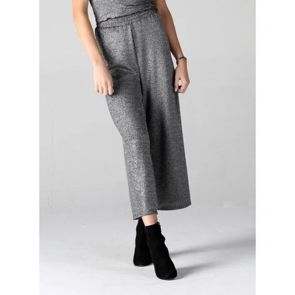 NWT‎ Sparkle Knit Wide Length Pants Size Large